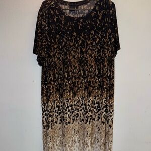 Rafaella Brown and Black Ombre Leopard Maxi Dress